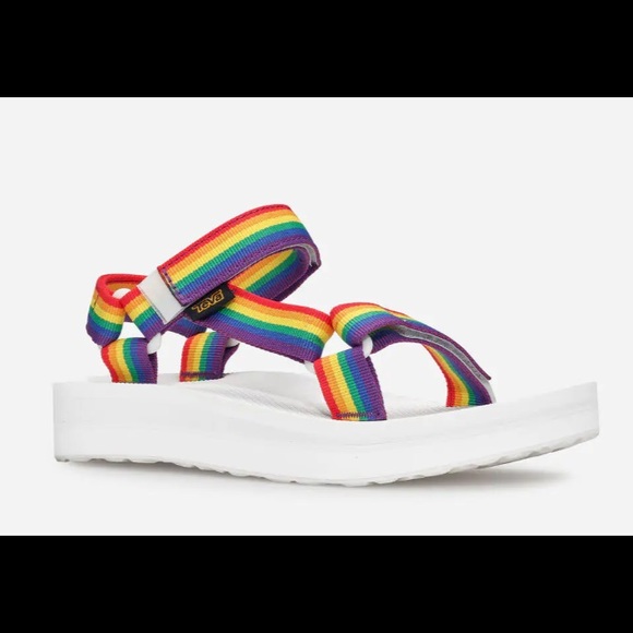 Teva Midform Universal Unisex Rainbow Pride Sandal - Picture 2 of 6